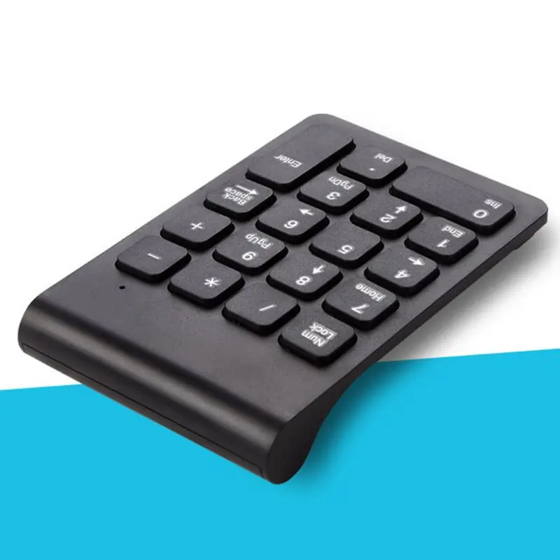 2.4GHz Wireless Numeric Keypad 18 Keys Digital Keyboard for Accounting Teller Laptop Notebook Tablets Portable Numpad