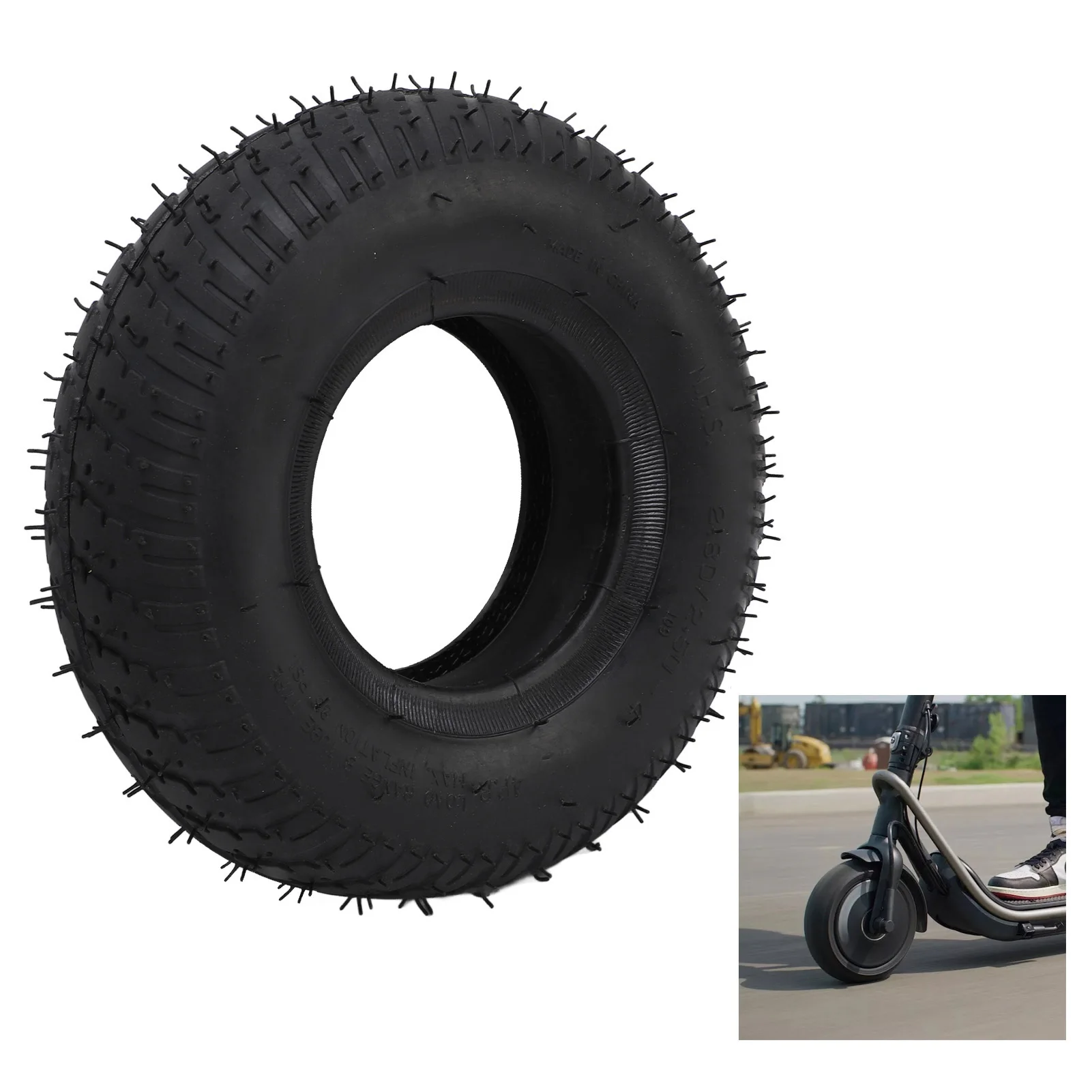 2.80/2.50‑4 Tire and Tubes with TR87 Bent Valve Stem Tires Inner Tube Set for Hand Truck Utility Cart Wheelbarrows Dollies Scoot