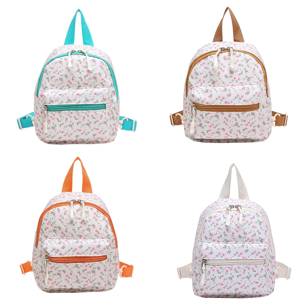 Floral Small Backpack Purse Cute Casual School Bookbag Travel Backpack for Women Girls 4