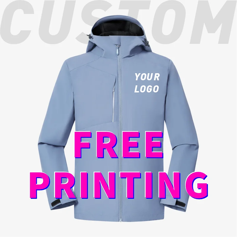 Parker Windbreaker printing free image spring and autumn jackets outdoor sportswear windproof coat team clothing
