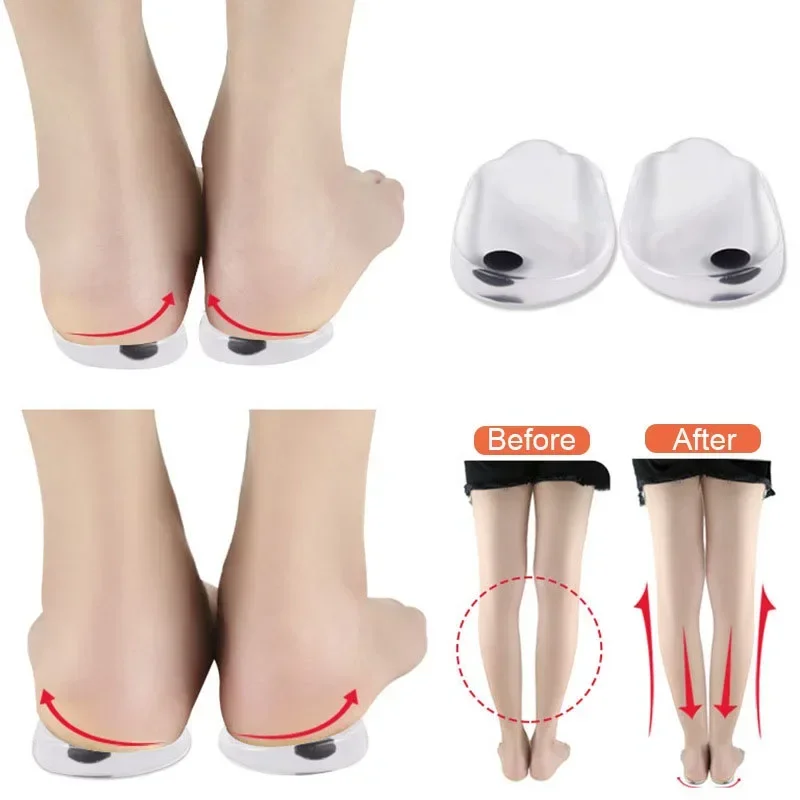 Shoe Insoles 2pc Magnets Silicone Gel Orthopedic Insoles Heel Pad For Men Women Legs Knee Correction