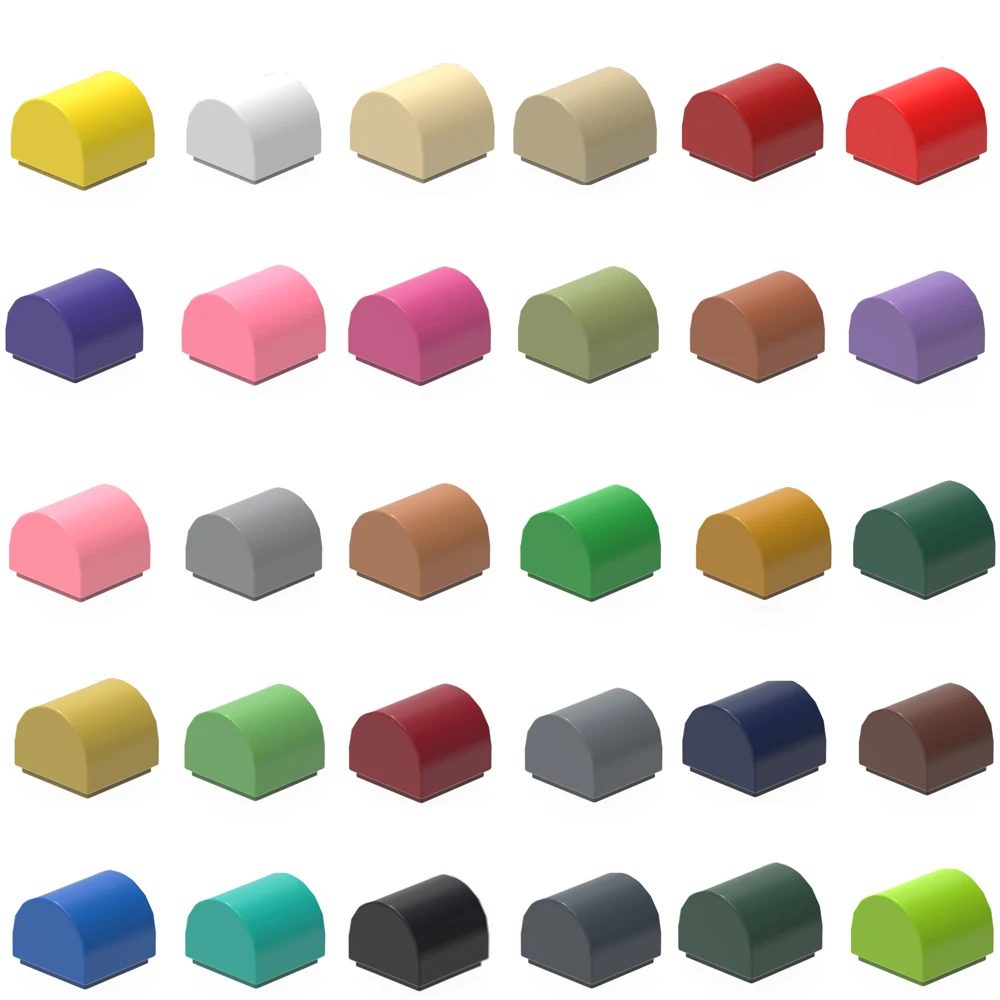 MOC пластина из мелких частиц 1x1 с закругленным верхом (49307), строительные блоки, игрушки, аксессуары, 400 шт./партия