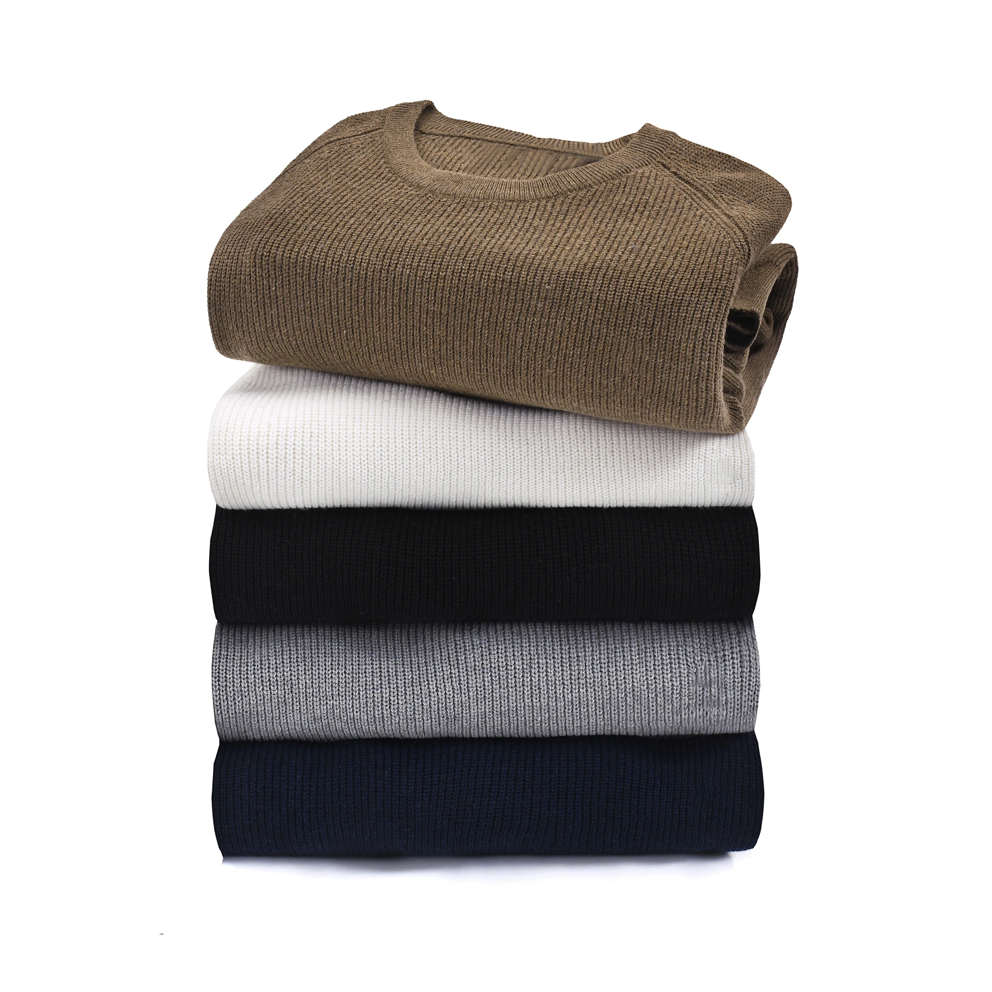 

Men's Pony Embroidered Fashion Sweater Pit Striped Wool Pullover