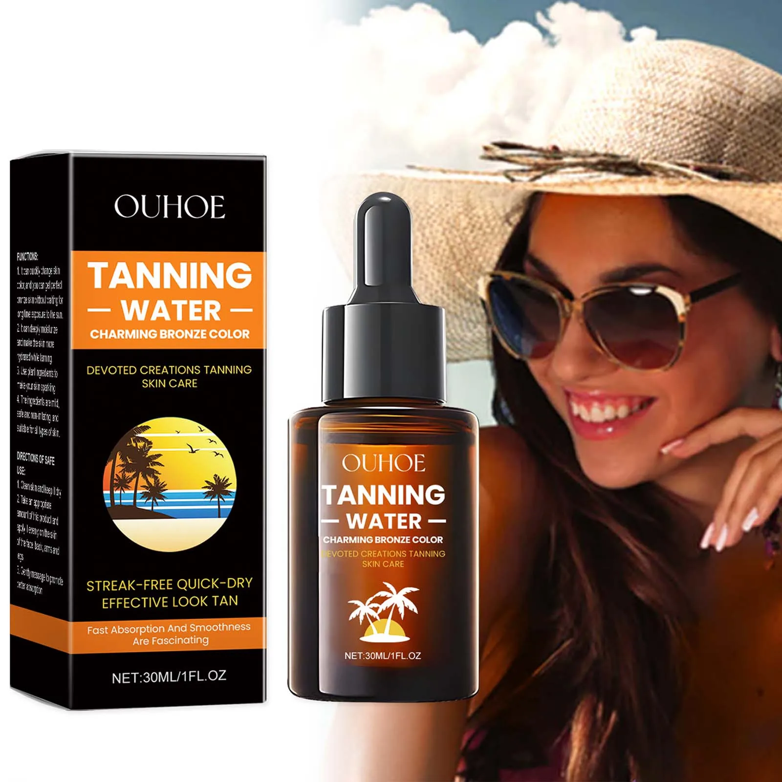 Bronzing Drops Accelerator Black Tanning Body Bronzers Moisturizing Sunbeds Solarium Beach Sunless Tanning Self Tanner Serum self tanning lotion,skin tanning cream
