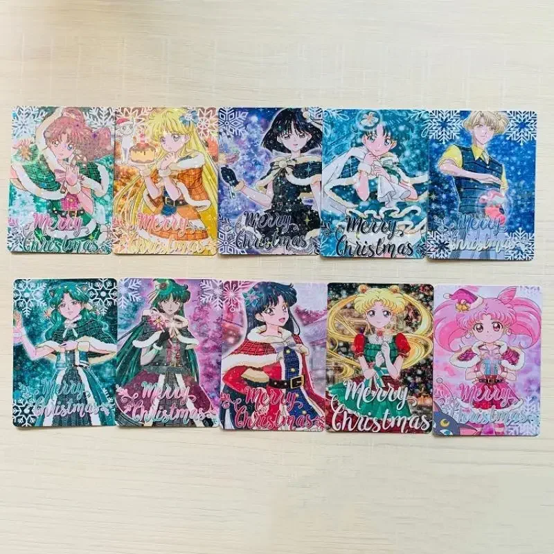 

10 шт./набор, самодельные персонажи аниме Сейлор Мун Айно Минако Хино Рей Сейлор Меркурий, Классическая серия, коллекционная карточка, подарок