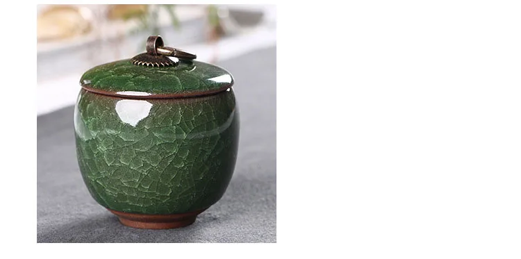 Description Picture 4 of itemIce Cracked Texture Sealed Tank Tea Caddy Storage Tank Moisture-proof Sealed Tea Canister Storage Jar and Lids Candy Pots