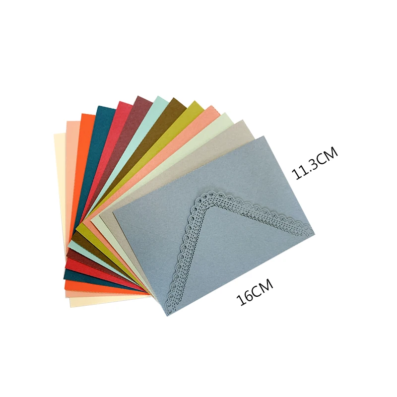 10pcs Colorful Hollow Triangle Envelope Laser Engraving Lace Birthday Wedding Invitation Wedding Invitation vintage envelope