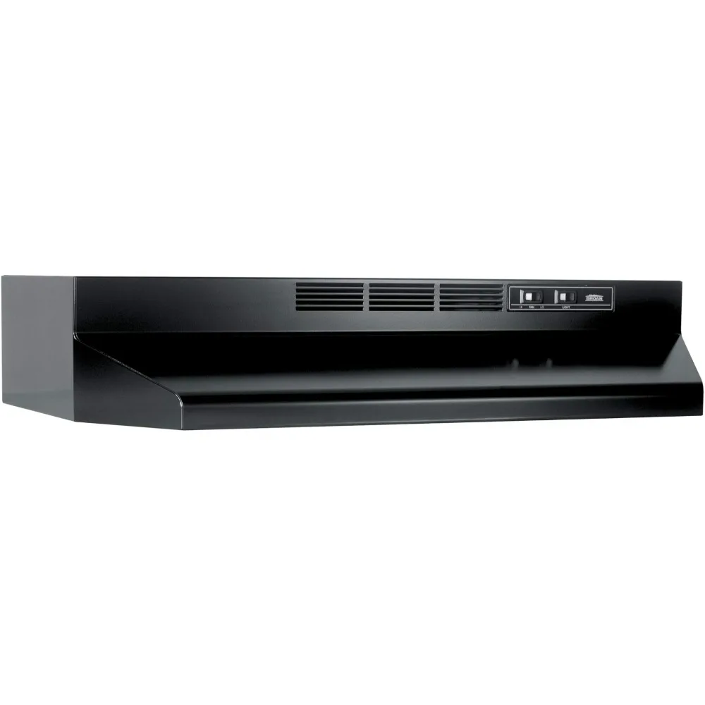 

413023 Ductless Range Hood Insert with Light, Exhaust Fan for Under Cabinet, 30-Inch, Black hood range kitchen Home Appliance