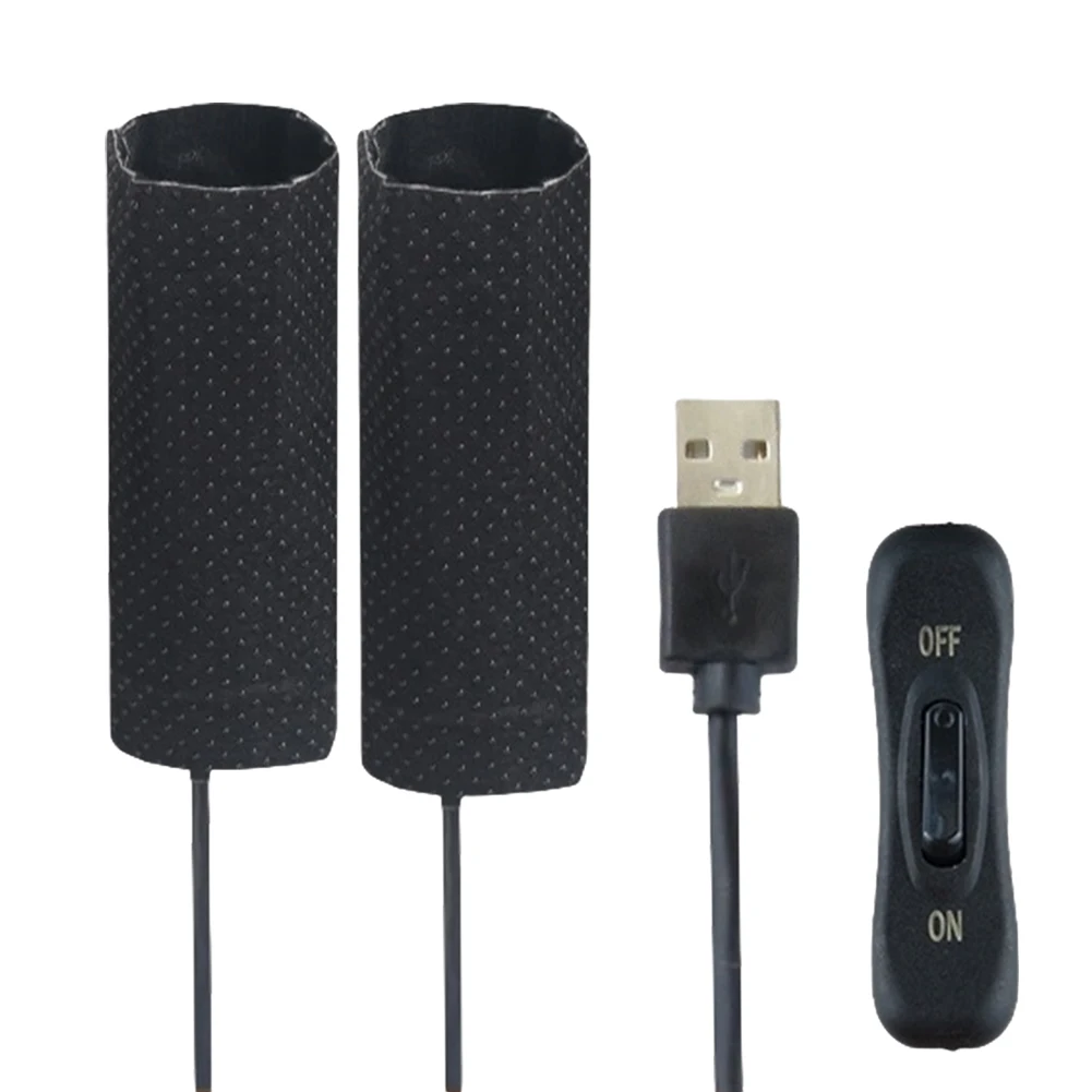 USB Motorcycle Heating Handlebar Cover 3 Gears Electric Heated Handle Cover Anti Slip Handlebar Heater Warmer for Outdoor Riding