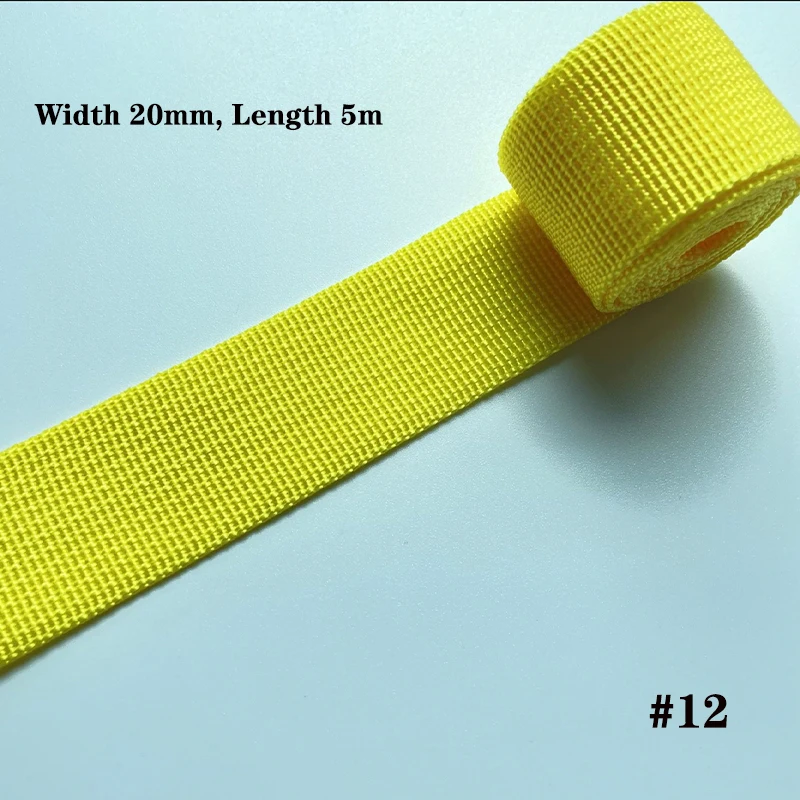 Vibrant 20MM Nylon Webbing Tape - 5M Strap for Crafting & Accessories