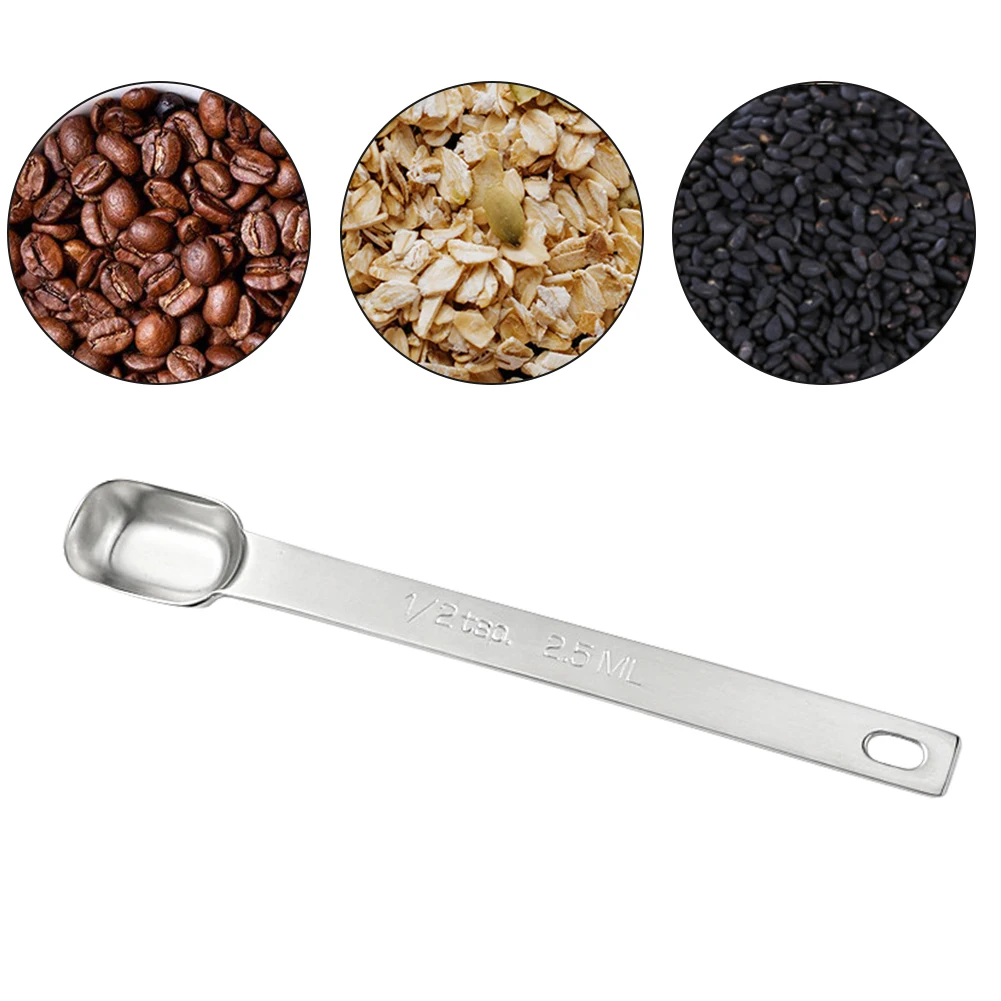  1/2 Teaspoon (2.5 mL) Long Handle Scoop for Measuring Coffee,  Pet Food, Grains, Protein, Spices and Other Dry Goods (Pack of 5): Home &  Kitchen