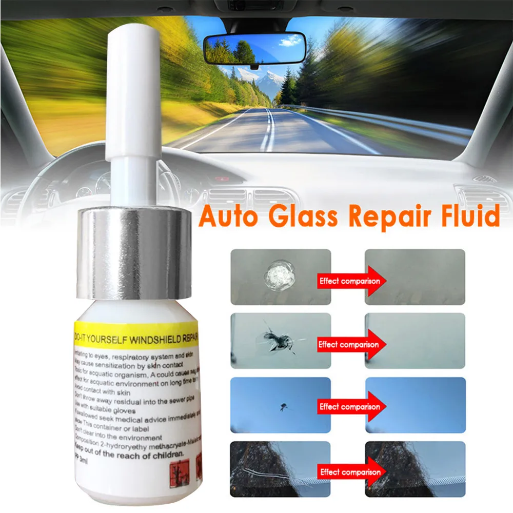 Kit di Riparazione Fai-da-Te per Parabrezza Auto, Schermo del Telefono e Vetri, Colla per Riparazione Vetro Auto, Ripristino Graffi e Crepe - immagine 2