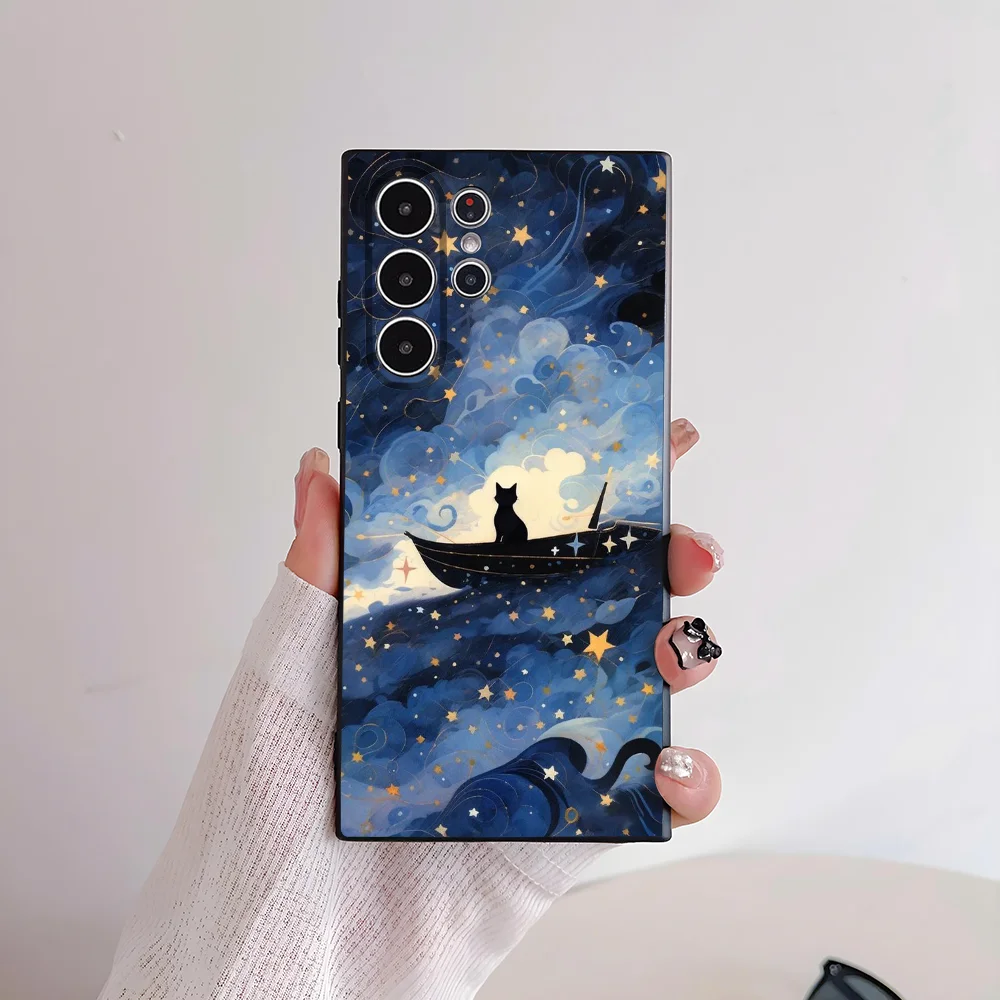 Van ART G-Gogh Cat-Themed Soft TPU Phone Case