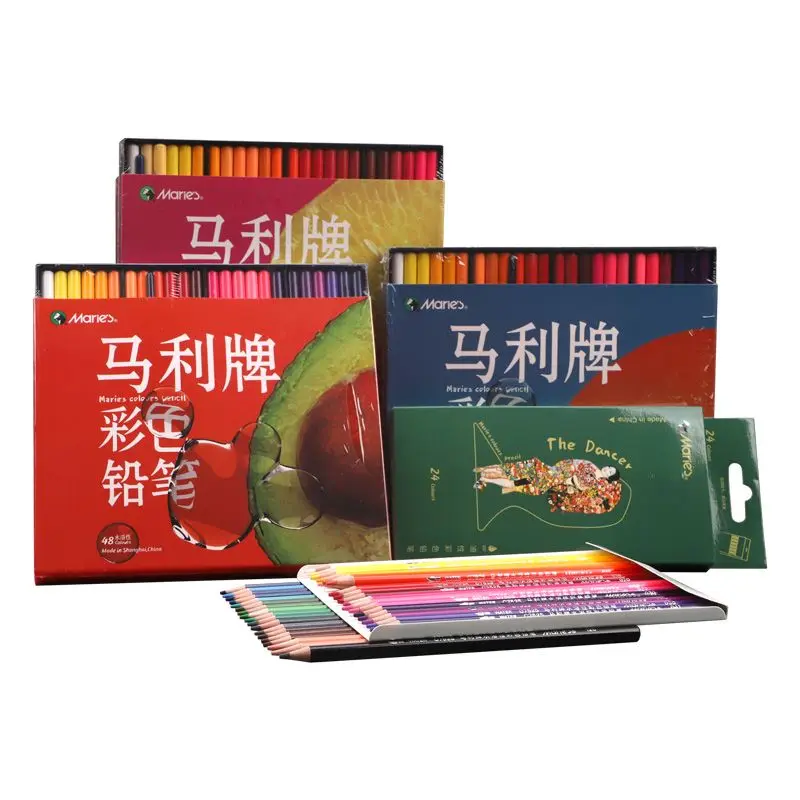 색연필 세트 48색 수용성 색연필, 그림용 특수, 미술 학생용 지울 수 있는 색연..