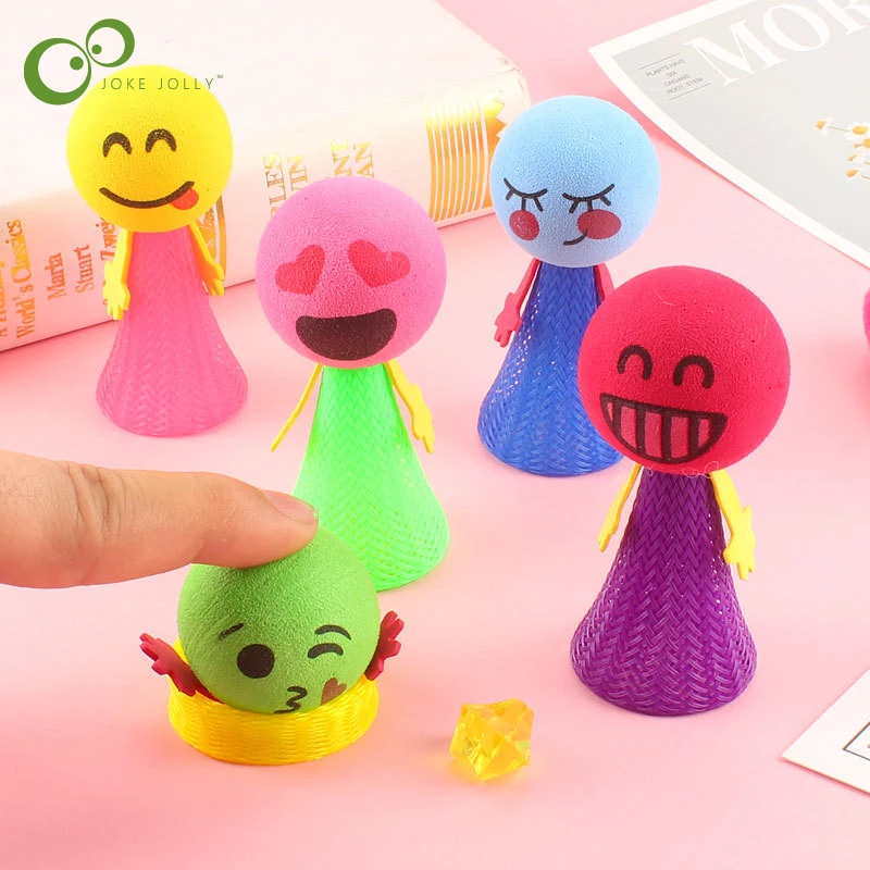 Stress relief toys,childrens toys Creative Bounce Small People Children EVA Stress Release Toys Colorful Funny Expressions 10Pcs Boys And Girls Reward Gifts XPY