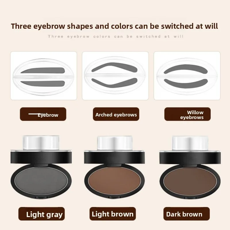 Strumento per il Trucco: Palette di Polvere per Sopracciglia a Forma Perfetta, Timbro per Sopracciglia, Sigillo per Sopracciglia per un Trucco Rapido - immagine 5