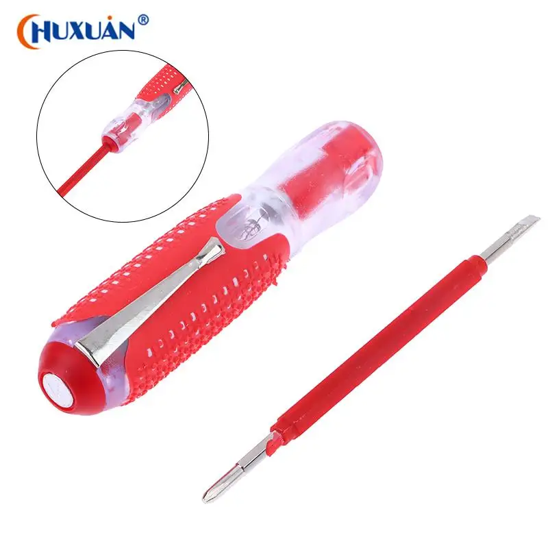 

Высокое качество 100-220 В индикатор напряжения перекрестная и шлицевая отвертка электрическая тестовая ручка долговечная изоляция электрика домашние инструменты