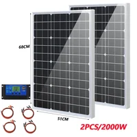 Panneau solaire 3000W 2000W 1000W 18V haute efficacité, batterie portable flexible, cellules solaires extérieures pour la maison/le camping 3