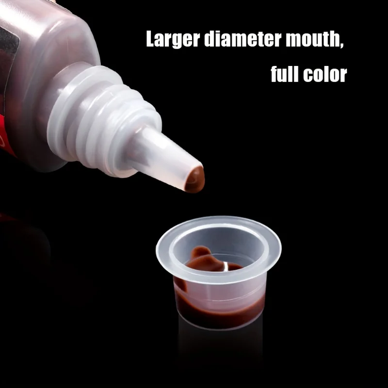 100pcs Disposable Tattoo Ink Cups Durable & Sanitary 10/13/15mm Sizes for Tattoo Machines Perfect for Professional Artists