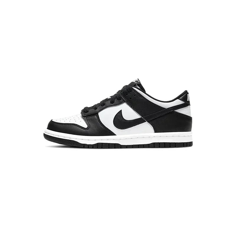 Sports Board Shoes Nike Dunk Low Retro White Black Panda (GS) CW1590-100 Iconic Black White Colorway Breathable Casual
