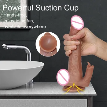 Dildo Vibrator Heating Telescopic Rotation Dildos Vibrators Tongue Licking Clitoris G Spot Stimulator Sex Toys for Adults Women 5