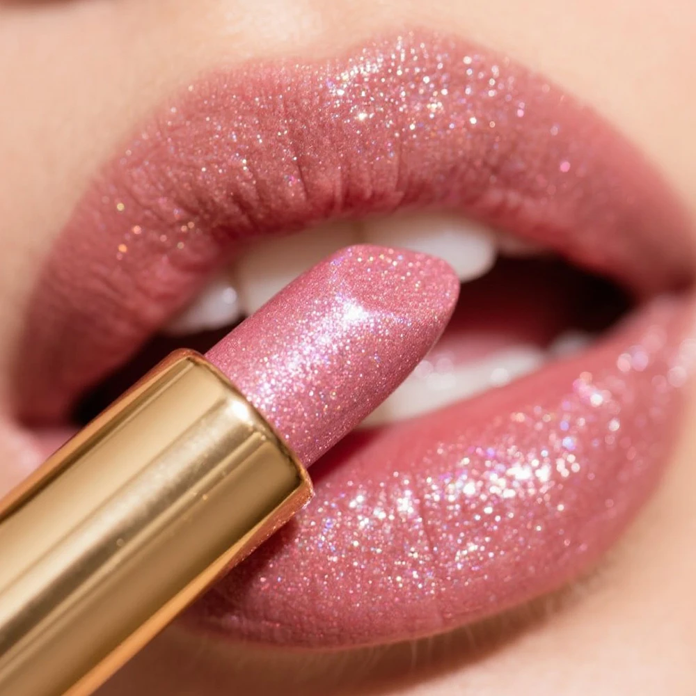 Shimmering Waterproof Pearl Lip Gloss - Easy Application, Non-Sticky, Long-Lasting Shine