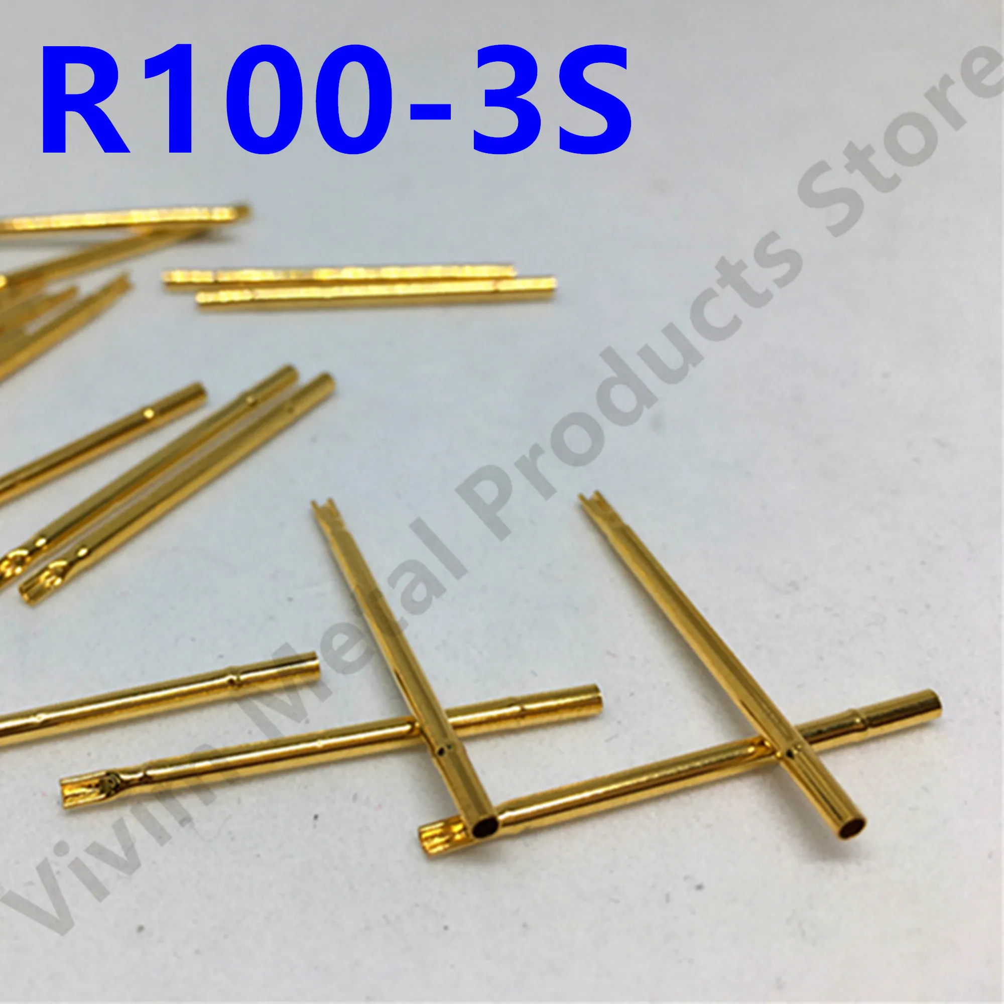 

20/100PCS R100-3S Test Pin P100-B1 Receptacle Brass Tube Needle Sleeve Seat Solder Connect Probe Sleeve 29.2mm Outer Dia 1.67mm