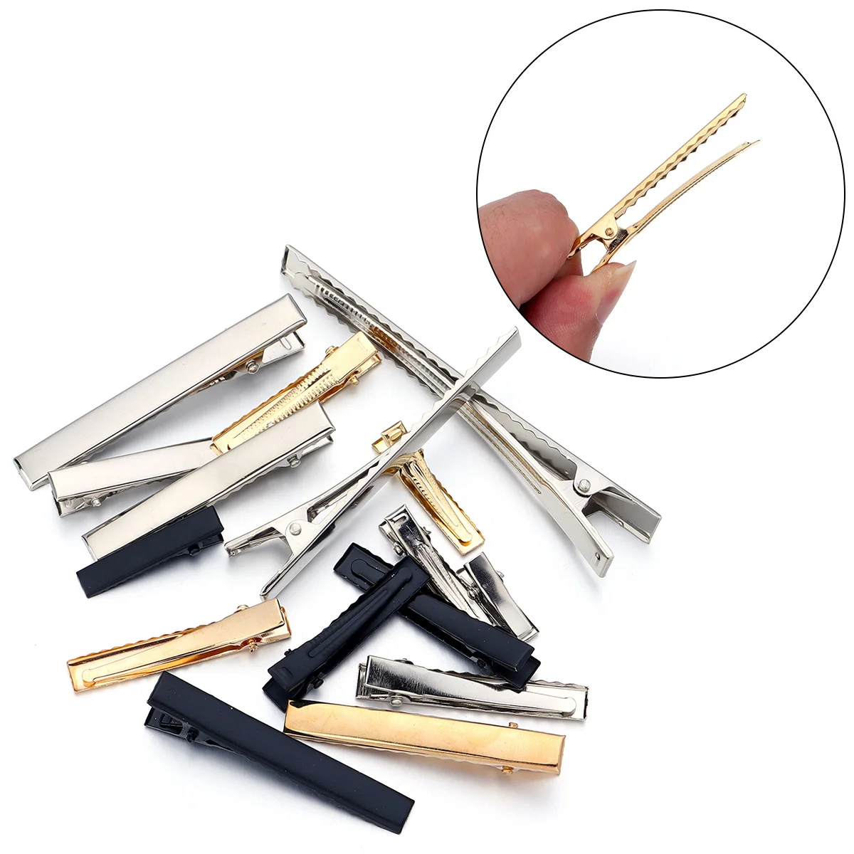 20-50pcs Single Prong Alligator Hair Clips For Jewelry Making