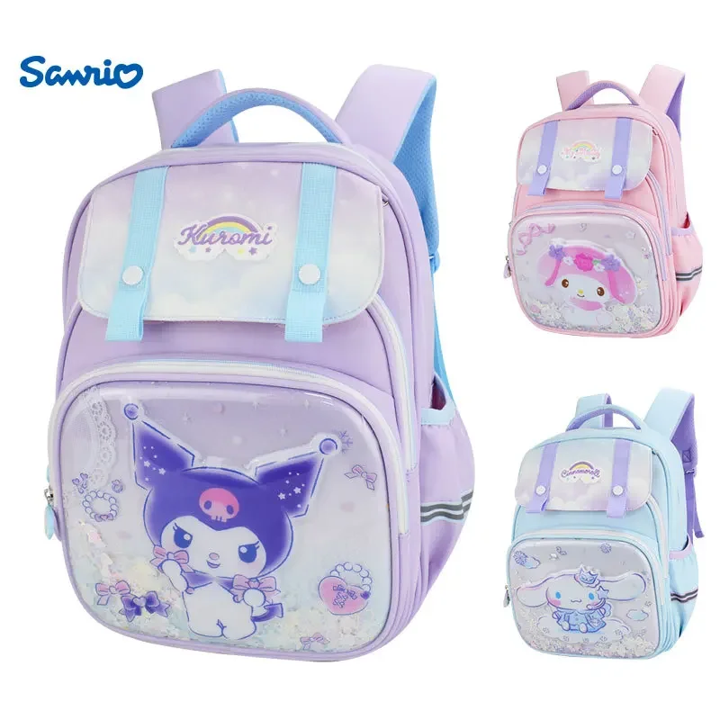 

Sanrio Kawaii Anime Cartoon series My melody Kuromi Creative exquisite color value cute girl backpack student children bag gift