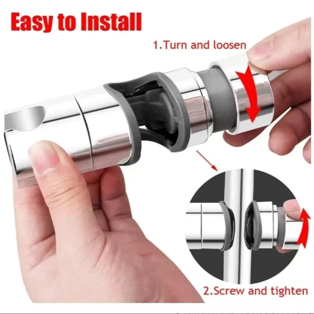 Universal Shower Head Holder Adjustable Shower Rail Holder Bathroom Accessories Replacement Hand Shower Bracket for Slide Bar 5