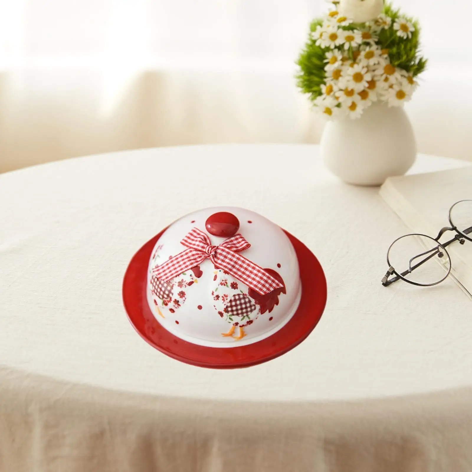 Ceramic Butter Plate Decor Dim Sum Plate for Dining Room Christmas Gift Home