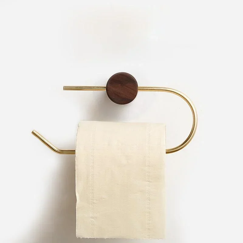 Nordic Hanging Towel Rack Bathroom Toilet Paper Holder Toilet Paper Roll Wooden Tissue Rack