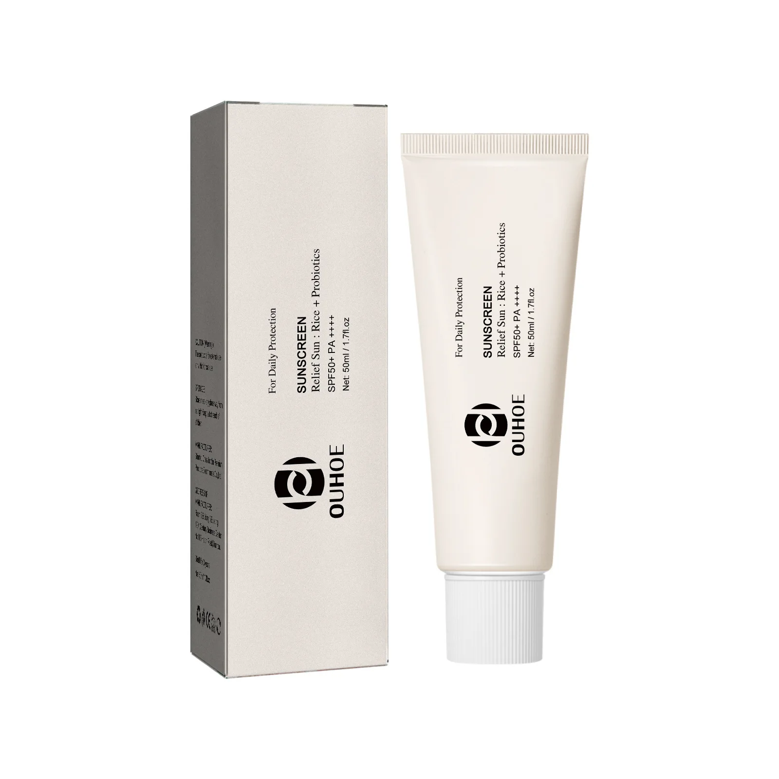 Rice Probiotic Sunscreen Cream SPF50+ UV Protection Waterproof Prevent Sunburn Isolation Moisturizing Whitening Sunblock Lotion