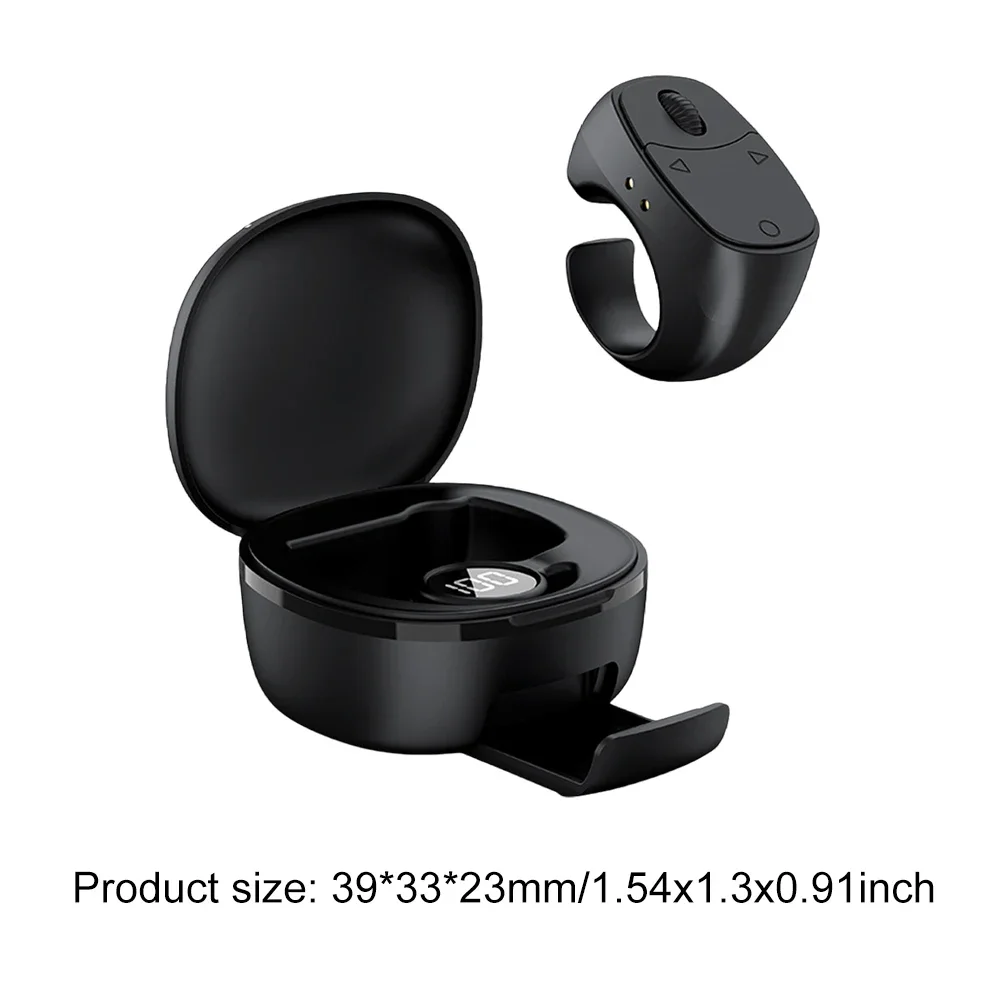 2025 Bluetooth 5.3 Fingertip Remote Control Scrolling Ring Selfie Fingertip Controller Give Likes 4 Buttons for Smartphones