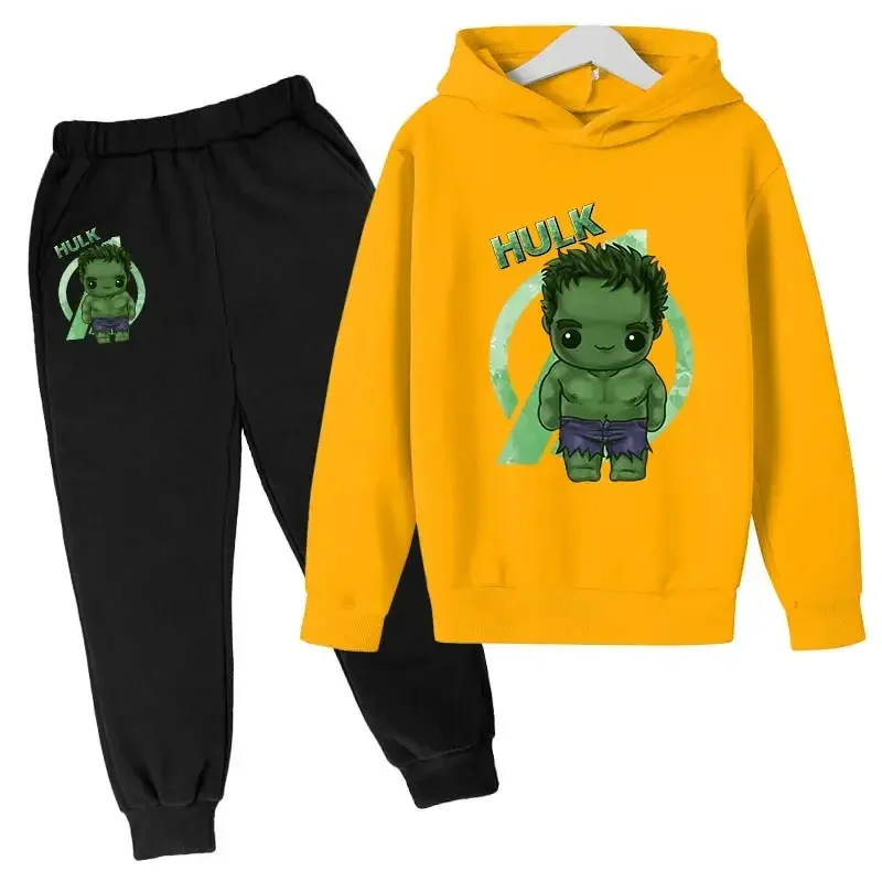 thumbnail image 1 of Nueva sudadera con capucha y pantalones de Marvel Hulk Capitán América para niños, traje de 2 piezas, ropa informal para niño y niña, sudadera, trajes deportivos para niño, 1 of 5
