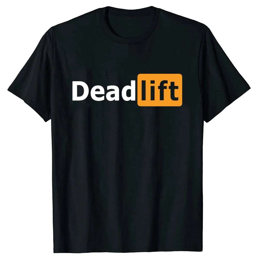 Lustige Powerlifting Squat Deadlift Gewichtheben Grafik-T-Shirts für Männer und Frauen, Modische Lässige Übergroße 100% Baumwoll-T-Shirts