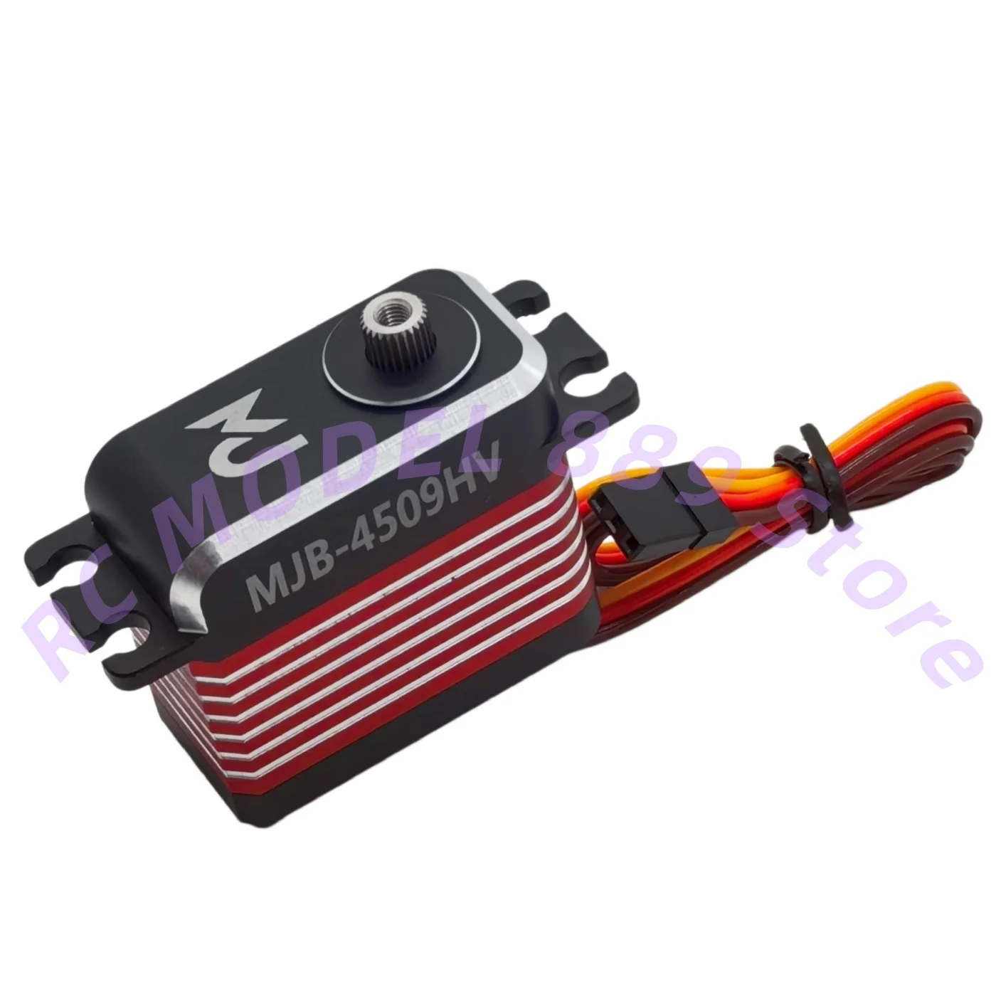 Détail des engrenages métalliques du servo MJB-4509HV 45kg 0.09s, conçu pour des applications haute performance en RC.