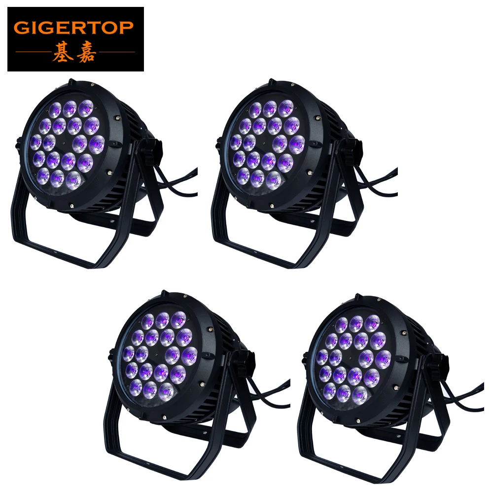 

TIPTOP TP-P105 18x18W RGBW Amber Purple Waterproof Led Par Light 6in1 DMX 6/10 Channels High Power Indoor/Outdoor Silent Working