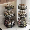 360°Rotation Spice Rack Non-Skid Organizer Jar Carbon Steel Storage Tray For Seasonings And Spices Cans For Kitchen Accessories 3