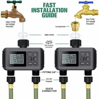 Garden Watering System 3 Separate Timing Programs Water Timer 2 Outlet Garden Irrigation System Controller 4