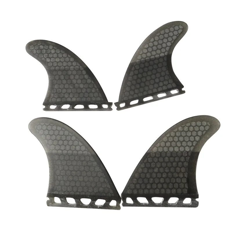 UK2.1 Quad FINS Surfboard Fins UPSURF FUTURE Side Fin Carbon Honeycomb Design Single Tabs Base Surf Fins 4 Pcs Quilhas 2