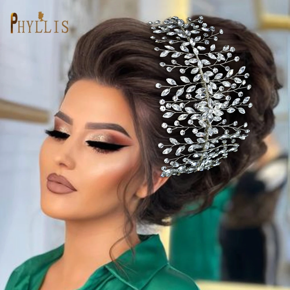 A455 Silver Bridal Hair Comb Luxury Wedding Hair Accessories for Brides Handmade Bridesmaid Hair Pieces Crystal Bridal Headwear