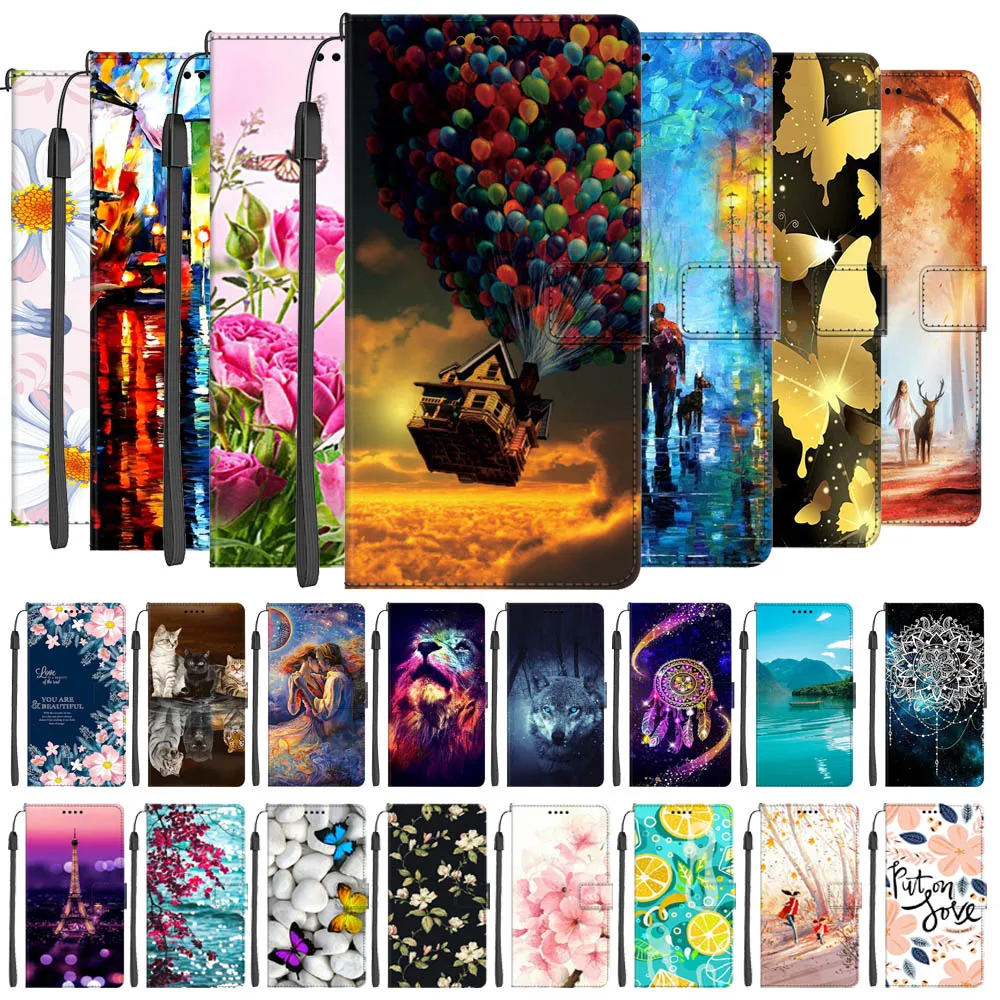 Custodie Magnetiche In Pelle Per Xiaomi 12 Lite Cover A Portafoglio Per Telefono Flip Per Xiaomi 12 Pro Bags Fashion Book Painted Fundas Mix 4 Etui
