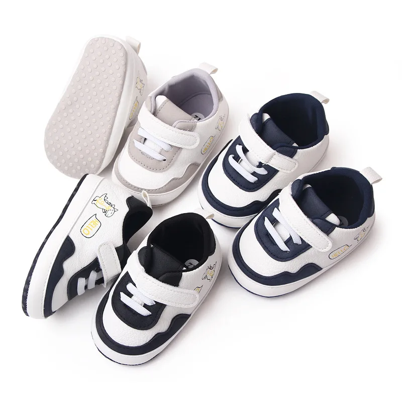 Brand Infant Crib Shoes for Baby Items Boy Cartoon Dinosaurs Sneakers Newborn Stuff Toddler Soft Sole Trainers Christening Gifts