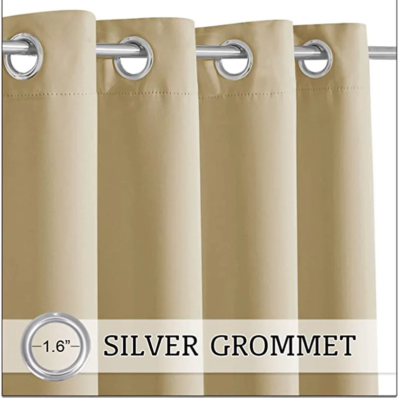 2 Pieces Blackout Outoor Curtain