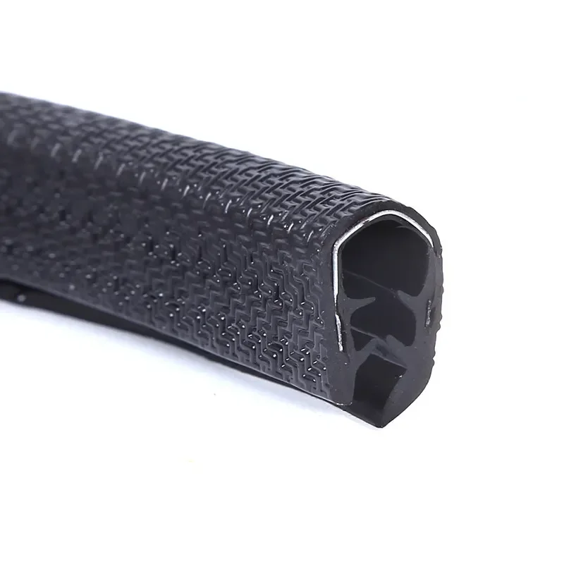 U-Shaped Sealing Strip Rubber Edging Stainless Steel Protection Door Car Dustproof Safety 1M door seal strip sealing strip tape window seal strip sealing tape rubber seal strip rubber door weatherstripping door weatherstripping sealing strip