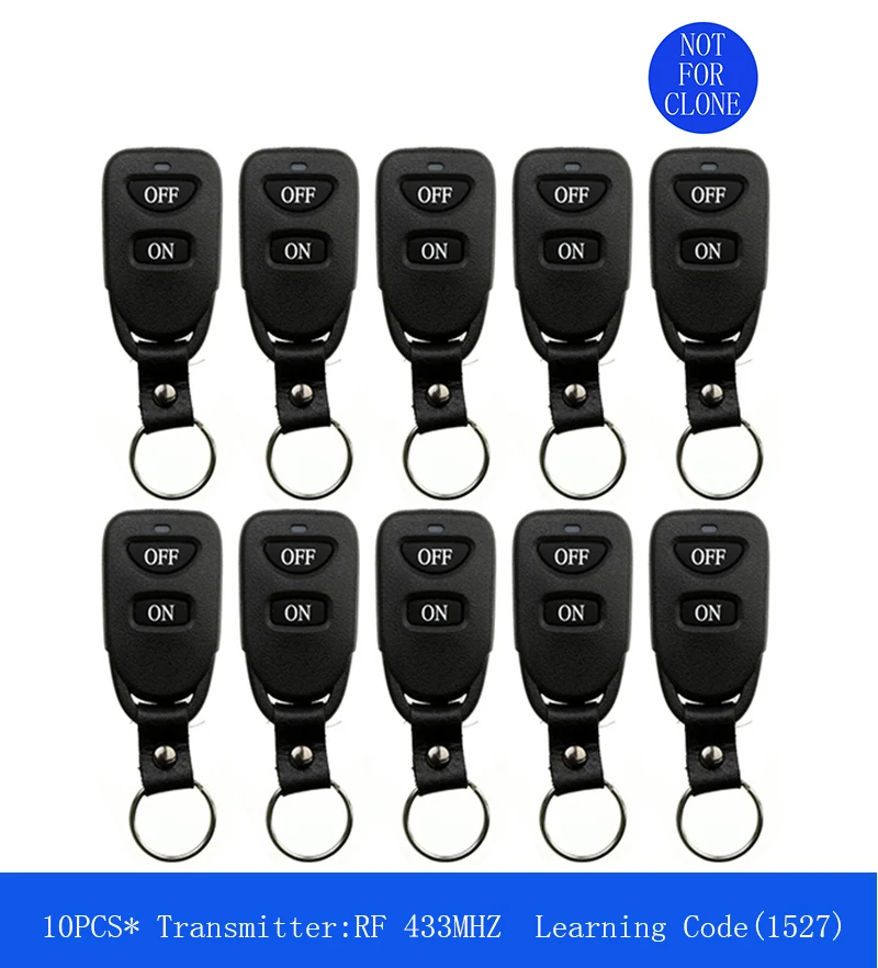 10 Pcs Universal Wireless 2 3 Buttons 433MHz RF Transmitter Remote Control For Gate Garage Door Opener Learning Code Key Fob DIY
