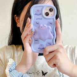 Adorable Ghost Cartoon Grip Tok Holder Soft Wave Candy Phone Case for Moto G32 5G (1)