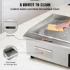 Electric Griddle, 22", 1600W Countertop Flat Top Griddle, Stainless Steel Teppanyaki Grill w/Iron Cooking Plate, 122-572℉ Adjust 6