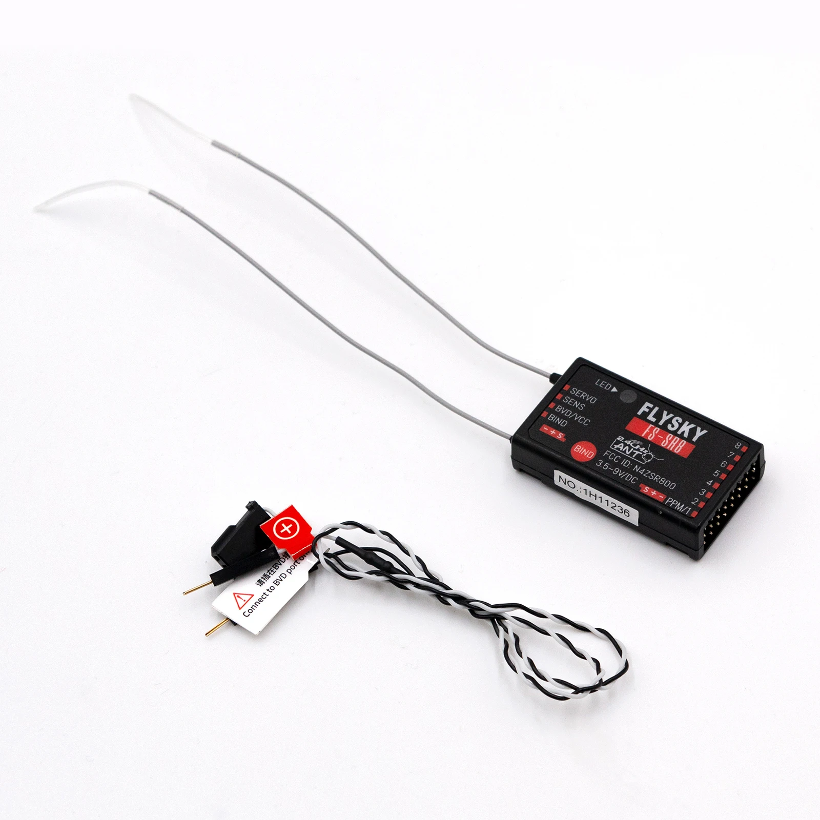 FlySky FS-SR8 2.4GHz ANT Mini Receiver 8-Channel for RC Car Airplane Helicopter Drone FS-ST8 Radio Transmitter 